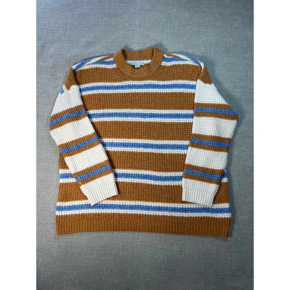 American Eagle Outfitters Striped Waffle Knit Sweater Size S
